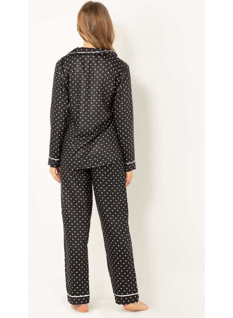 DoReMi Polka Dot Natural Viscose Soft Soft Button Pajamas Set - Image 5